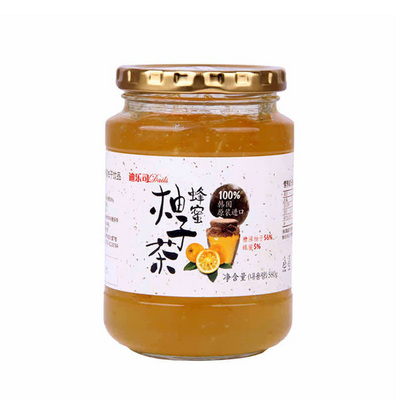 韓國迪樂司蜂蜜柚子茶飲品 清香甜美細膩 健康沖調飲品 580g/瓶