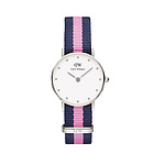 瑞典Daniel Wellington 丹尼爾惠靈頓DW女士手表石英尼龍表帶情侶表女款藍/粉紅/藍 0962DW