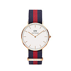 丹尼爾惠靈頓Daniel Wellington經典佳人系列女士腕表 尼龍表帶玫瑰金石英女表0501DW 優雅撞色