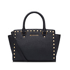 邁克.科爾斯Michael Kors 9顆鉚釘笑臉包 單肩斜跨女士包包 30T3GSMS2L 黑色/深藍色/枚紅色3色MK女包