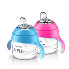 英國 Avent/新安怡飛利浦 卡通企鵝杯啜飲杯  1個裝 6個月以上寶寶適用水杯 200ml 藍色粉色隨機發貨