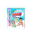 大王GOO.N寶寶拉拉褲紙尿褲尿不濕M74片 6-11KG嬰幼兒適用 彈力腰圍輕薄透氣 