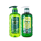 一洗一護 日本Reveur 無硅油洗發水+護發素套裝 綠色燙染修護 低泡洗護套裝 500ml/瓶*2
