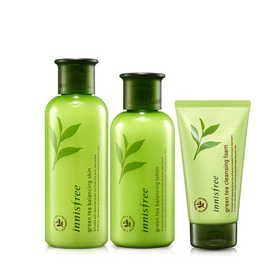 韓國直郵悅詩風吟綠茶精萃平衡三件套水乳洗面奶3件組合裝 清潔保濕 調節水油平衡