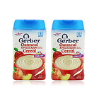 兩罐裝美國 Gerber 嘉寶桃子蘋果燕麥米粉/水果味米糊100%天然谷物營養豐富 227g/罐 寶寶輔食