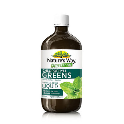 澳大利亞綠之華Nature's Way葉綠素口服液500ml 綠色排毒新配方 佳思敏排毒神器