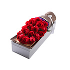 鮮花/一往情深 19朵紅玫瑰+勿忘我 高檔禮盒裝