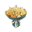 鮮花/99的愛 99朵香檳玫瑰+尤加利