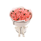 鮮花/幸福久久 99朵戴安娜粉玫瑰+梔子葉