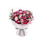 鮮花/母愛 9朵紫紅色康乃馨+7朵粉色多頭康乃馨