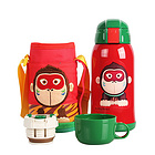 杯具熊Beddy Bear兒童水杯保溫杯學生杯630ML 保溫保冷帶杯套 倒水吸管2種飲水方式 7種動物任意選