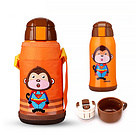 日本KUMAMOT熊本士兒童保溫杯 保溫保冷兩用水杯600ml 304不銹鋼內膽 帶杯套 4款任選
