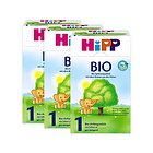 3盒裝喜寶Hipp有機奶粉1段600g 3-6個月寶寶奶粉 有機奶源口感清淡