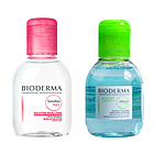 法國(guó)Bioderma貝德瑪卸妝水100ML*2便攜裝 舒緩粉水+控油藍(lán)水潔膚液