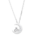 Swarovski (施華洛世奇) 項鏈女銀色月亮水晶項鏈墜1181093