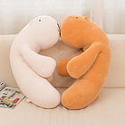 極軟毛絨玩具水豚抱枕公仔 兩個顏色三種規格任選