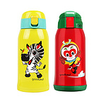 日本熊本士兒童保溫杯帶吸管兩用雙蓋水杯 寶寶不銹鋼防漏水杯 兩種款式可選