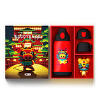 韓國杯具熊中透版兒童保溫水杯（龍）一杯三蓋 630ML