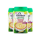 3罐裝美國Gerber嘉寶燕麥米粉1段 有機燕麥米粉 嬰兒米糊 4個月以上寶寶輔食 227g/罐
