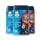 3罐裝 美國 Gerber 嘉寶3段草莓香蕉燕麥米粉 天然無毒無害美國稻米米糊 寶寶輔食227g/罐*3