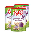 英國牛欄cow&gate 2段嬰幼兒奶粉 6-12月 800g/罐英牛3罐裝 新老版本隨機發貨