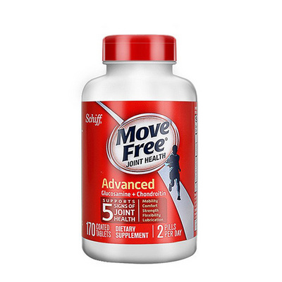 【香港直郵】旭福movefree維骨力氨糖軟骨素片紅瓶170粒 關節養護
