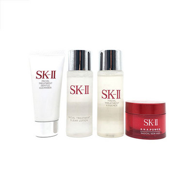 香港直邮 Sk Ii 神仙水嫩肤水洁面乳面霜旅行装 护肤套装 保税国际