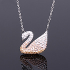 Swarovski 施華洛世奇 漸變色魅力天鵝項鏈女鎖骨鏈 5215034漸變天鵝（大號）
