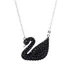 Swarovski 施華洛世奇 Iconic Swan百搭黑色小天鵝項鏈 5347329白金黑天鵝 （大號）