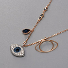 Swarovski 施華洛世奇 15年秋冬款 DuoEvilEye鏈墜惡魔之眼項鏈 5172560