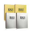 4盒裝妝蕾版泰國RAY金色美白蠶絲面膜2盒+RAY銀色保濕蠶絲面膜2盒