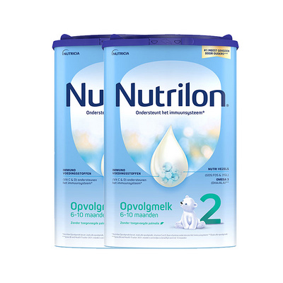 荷蘭原裝進口Nutrilon牛欄嬰兒奶粉2段 800g/罐 6~10個月2罐裝 新老包裝隨機發貨