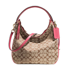 美國(guó) COACH蔻馳 BLEECKER布里克 女式半月包 真皮鑲邊字母單肩包32371