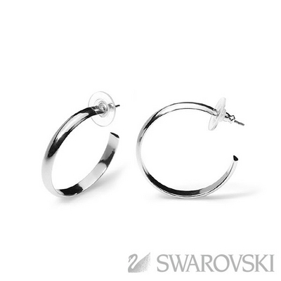 施華洛世奇 more to adore 時(shí)尚耳環(huán) 銀色 5093245 顯氣場(chǎng)