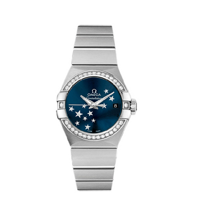 瑞士Omega歐米茄 星座系列 女士自動(dòng)機(jī)械表 藍(lán)寶石水晶鏡面 123.15.27.20.03.001