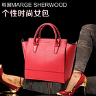 韓國(guó)明星愛用品牌MARGE SHERWOOD - MARGE SQUARE 8022 粉色&粉色 手提包