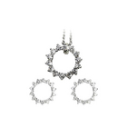 韓國 迷你銀鋪 Mini Silver 歐若拉水鉆套裝（耳釘+項鏈） 925純銀 