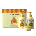 韓國 ECOLAND 嬰兒護膚組合（沐浴液+潤膚乳+保濕霜）成分天然