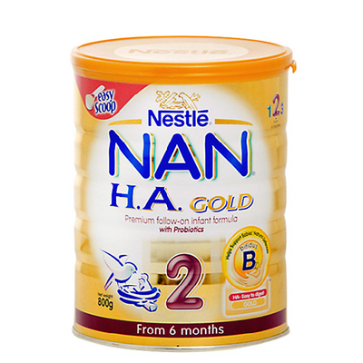 澳大利亞原裝進(jìn)口 Nestle雀巢嬰兒奶粉 NAN HA 超級能恩2段 800g/罐