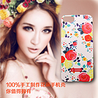 韓國(guó)Happymori白底玫瑰可愛(ài)硬質(zhì)手機(jī)殼iPhone5/5s