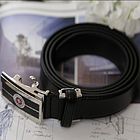 韓國swiss cover 男士純牛皮自動扣腰帶皮帶 黑色 