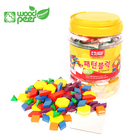韓國 WOOD PEER 幾何圖形積木 124塊裝 兒童早教益智玩具