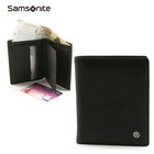 新秀麗SAMSONITE 多卡位中款男士牛皮錢包 簡約時尚