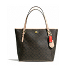 美國 蔻馳COACH 棕色PVC經典LOGO手提包 女士單肩包 F28365 B4AQW