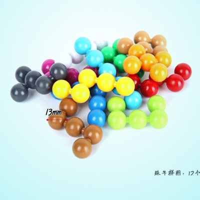 韓國 WOOD PEER 益智珠子拼圖（四角五格拼板）