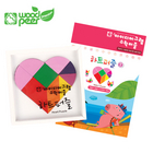 韓國 WOOD PEER 益智數(shù)學(xué)拼圖 心形拼圖 兒童早教益智玩具