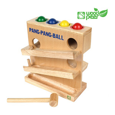 韓國 WOOD PEER 砰砰球 兒童早教益智玩具