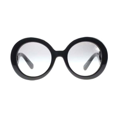 美國(guó)直郵 Prada普拉達(dá) 女士太陽(yáng)鏡 藍(lán)色圓形鏡片黑色鏡框