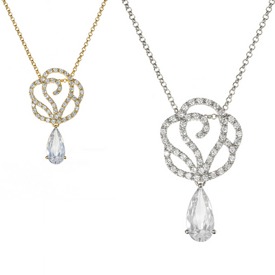 美國(guó)MORANA 玫瑰淚滴項(xiàng)鏈 可延長(zhǎng)5厘米 無(wú)鉛產(chǎn)品