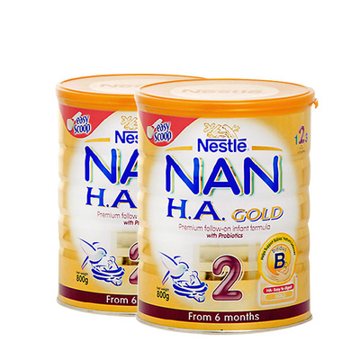 澳大利亞原裝進(jìn)口 Nestle雀巢嬰兒奶粉 NAN HA 超級能恩2段 2罐裝